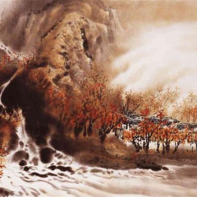 M003 A Mountain Scene In Autumn 60x120cm 2008