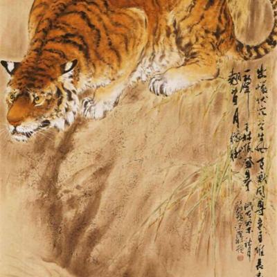 F012 Tiger 90x60cm 2003