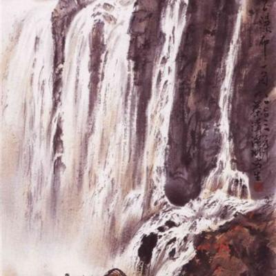 W009 Autumn At Shuzhen Waterfall 60x30cm 2003
