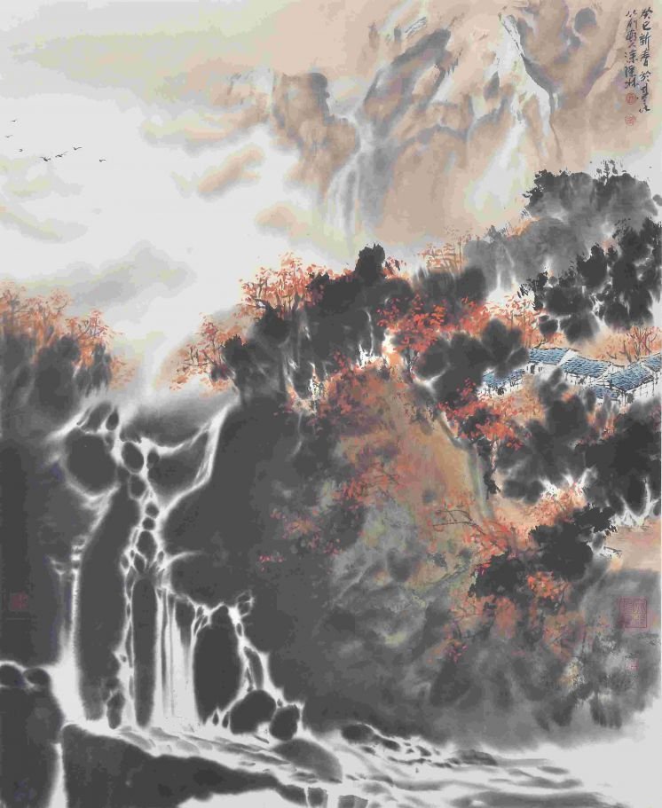 M010 秋瀑 107x90cm 2013